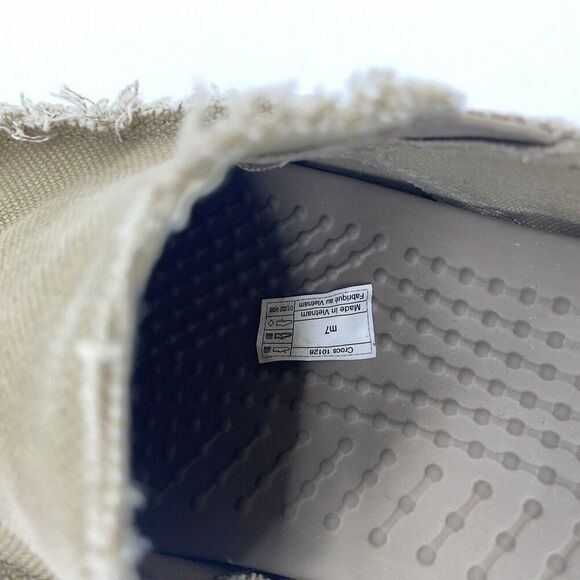 Crocs Santa Cruz 7 Slip On Loafer raw edges distressed canvas - Picture 3 of 5